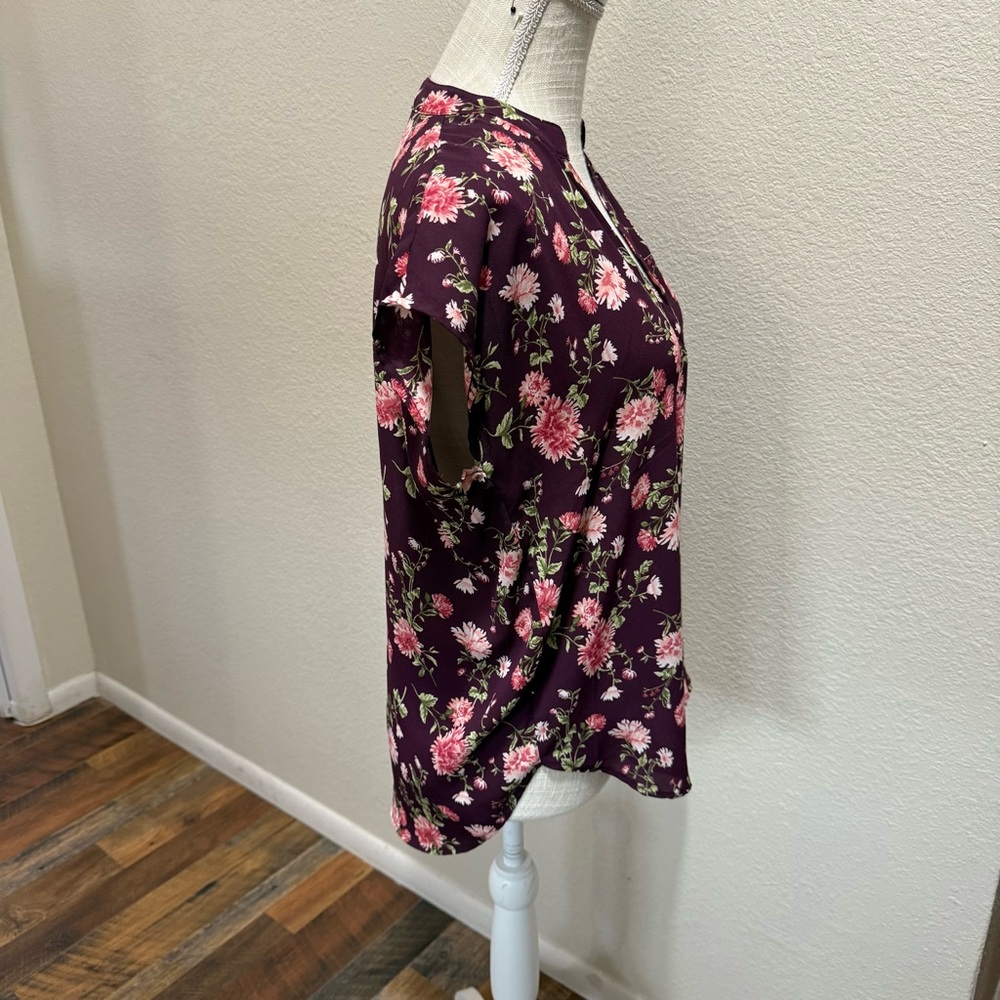 Forever 21 Floral Blouse - Purple and Pink - Size Small - Picture 5 of 12